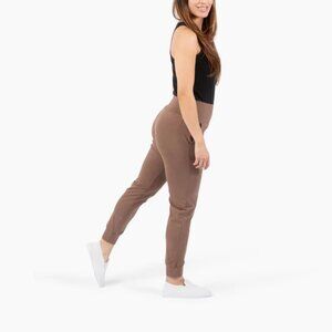 Buddha Pants Big Sur Jogger Pants Walnut Elastic Waist Pockets Womens Size XS